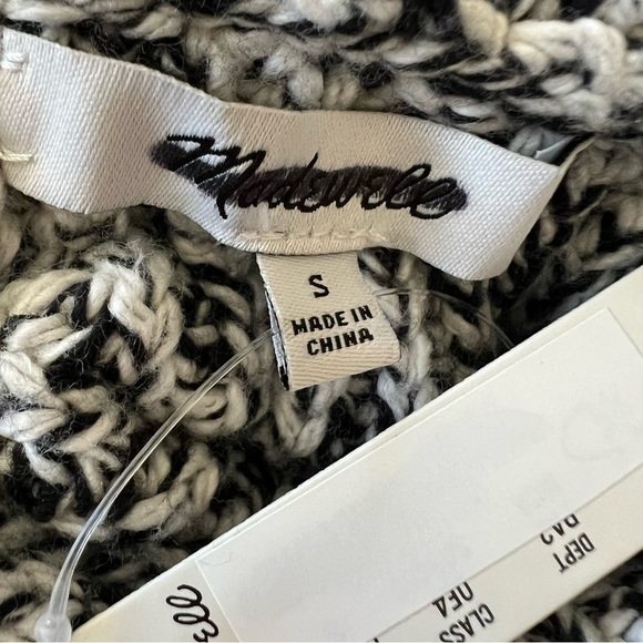 NWT Madewell Marled Cookies and Cream Wide Rib Turtleneck Sweater SZ Small - Picture 7 of 10